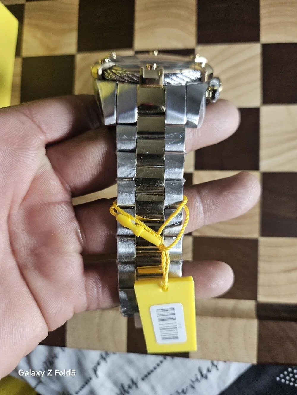 Invicta Bolt Silver and Gold Men's Chronograph Cable-Accent Watch 52mm
